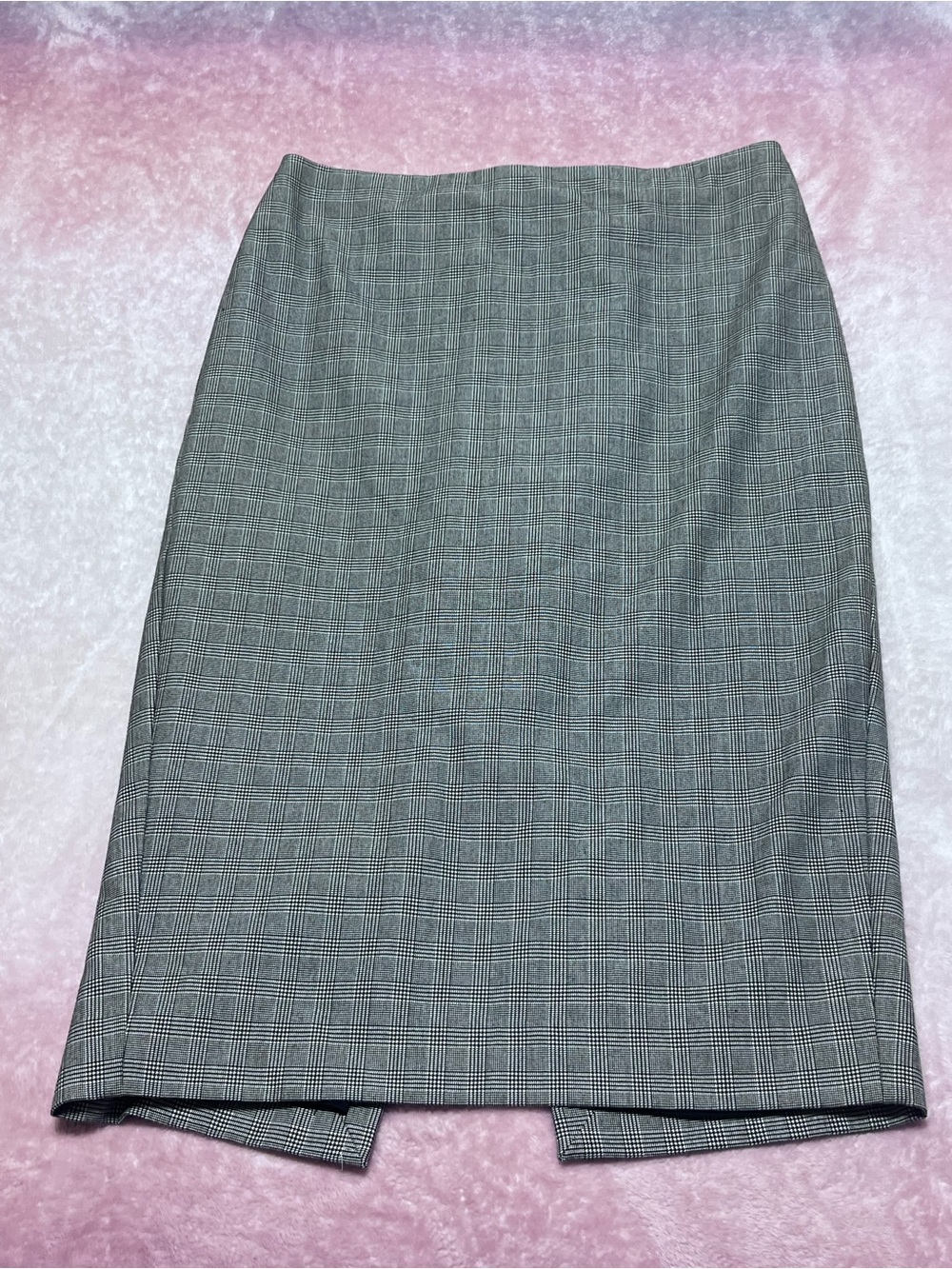 Express Gray Plaid Pencil Skirt